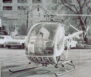 OSF EMS Life Flight helicopter from 1967 