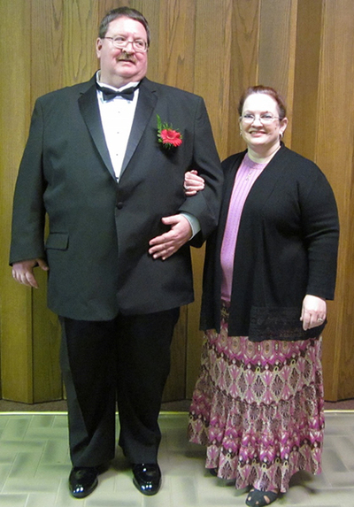 Stewart and Edythe Waltner before weight loss.