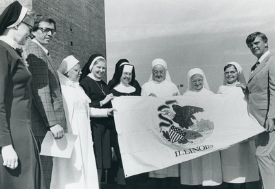 Photo - 1975 SMH Galesburg heliport dedication