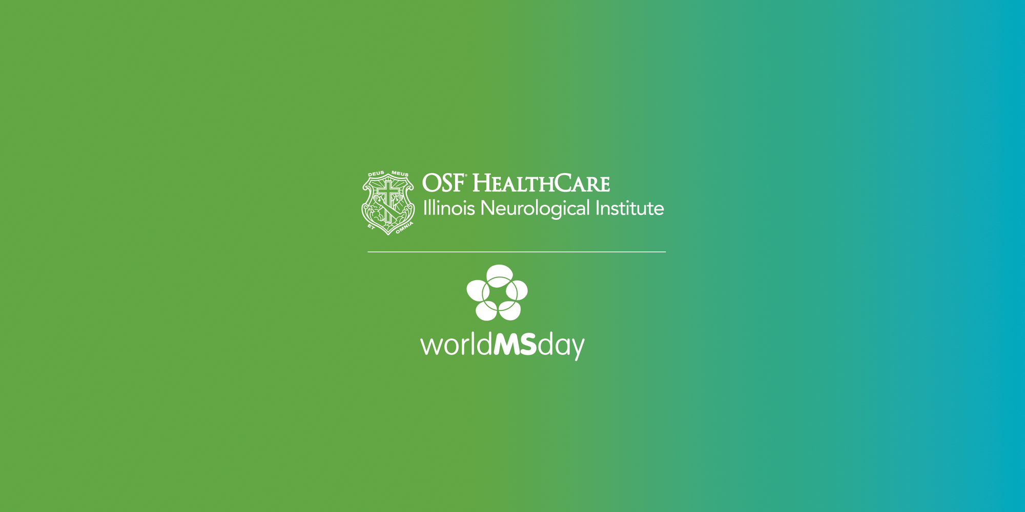 OSF HealthCare Illinois Neurological Institute and World MS Day logos