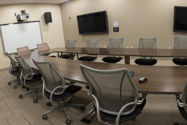 Image showing full board room with chair set-up