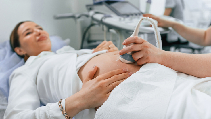 Pregnant Woman Getting Ultrasound