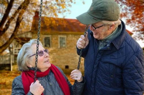 Older Couple on Swing | Osf Saint Clare Medical Center