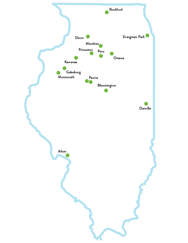 OSF Ministry Map Cities, No Michigan