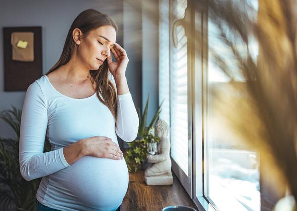 Pregnant women dealing with stress