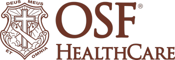OSF HealthCare Logo - Stacked (Brown)