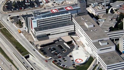 OSF Life Flight Helipads from above