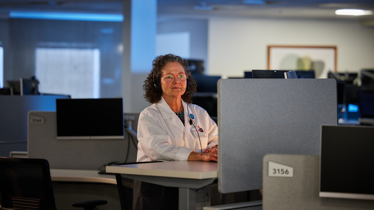 Physician at OSF OnCall taking a call