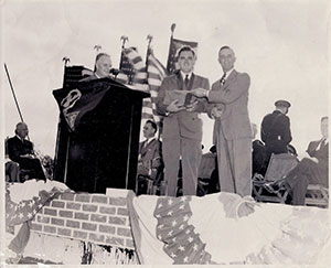 OSF Saint Paul Medical Center Corner Stone 0ct 2 1949 Dedication With Hd Hume Robert J Ellingen Harold Soutag