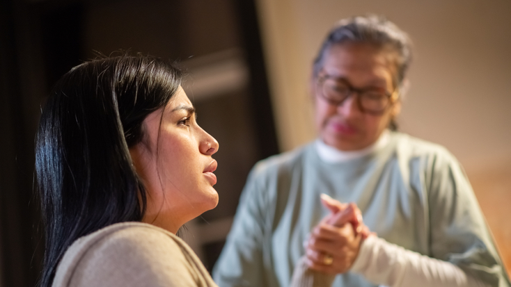 Women getting help while birthing