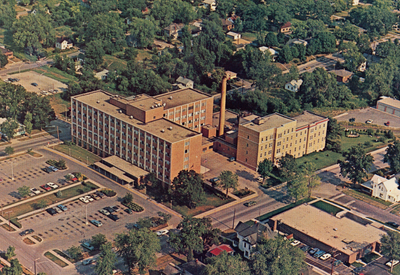 Streator CFH history 1960s c St Marys Hospital Streator aerial
