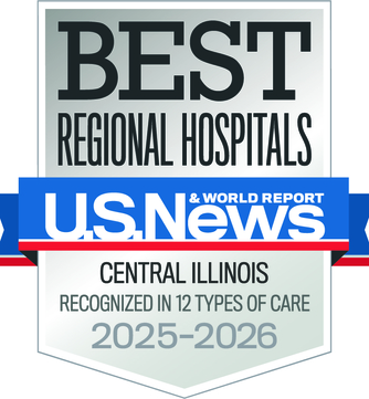 OSF HealthCare U.S. News & World Report 2025 Recognition Badge