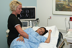 Patient Receiving Echocardiogram